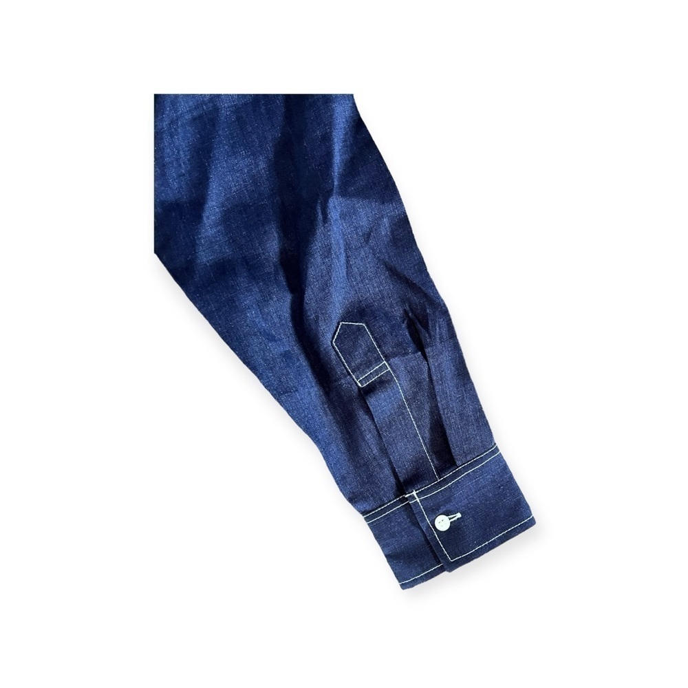 Journal Standard L'essage top blue linen button front large - Picture 5 of 8